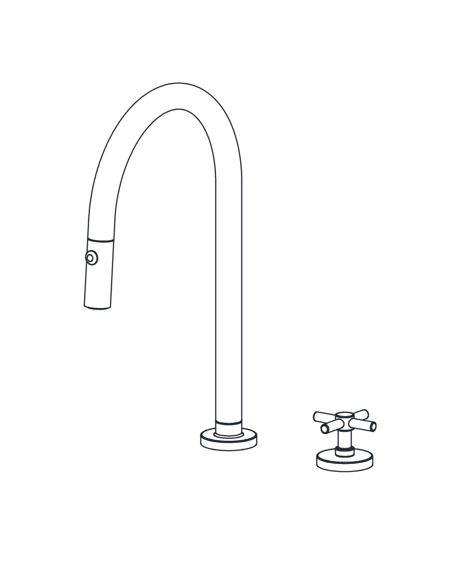 Two-Hole Pull-Down Kitchen Faucet