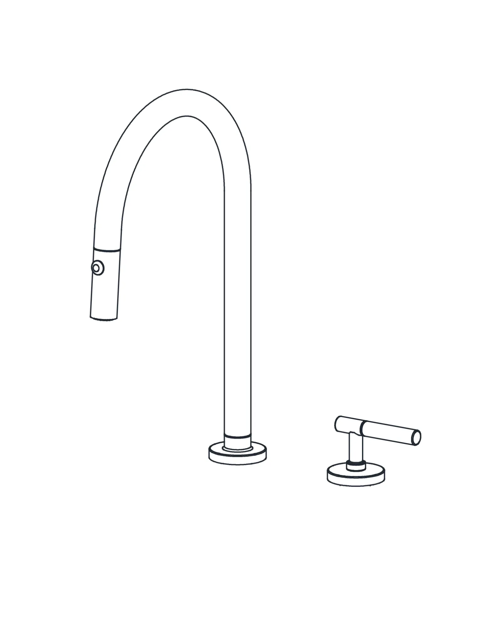 Two-Hole Pull-Down Kitchen Faucet
