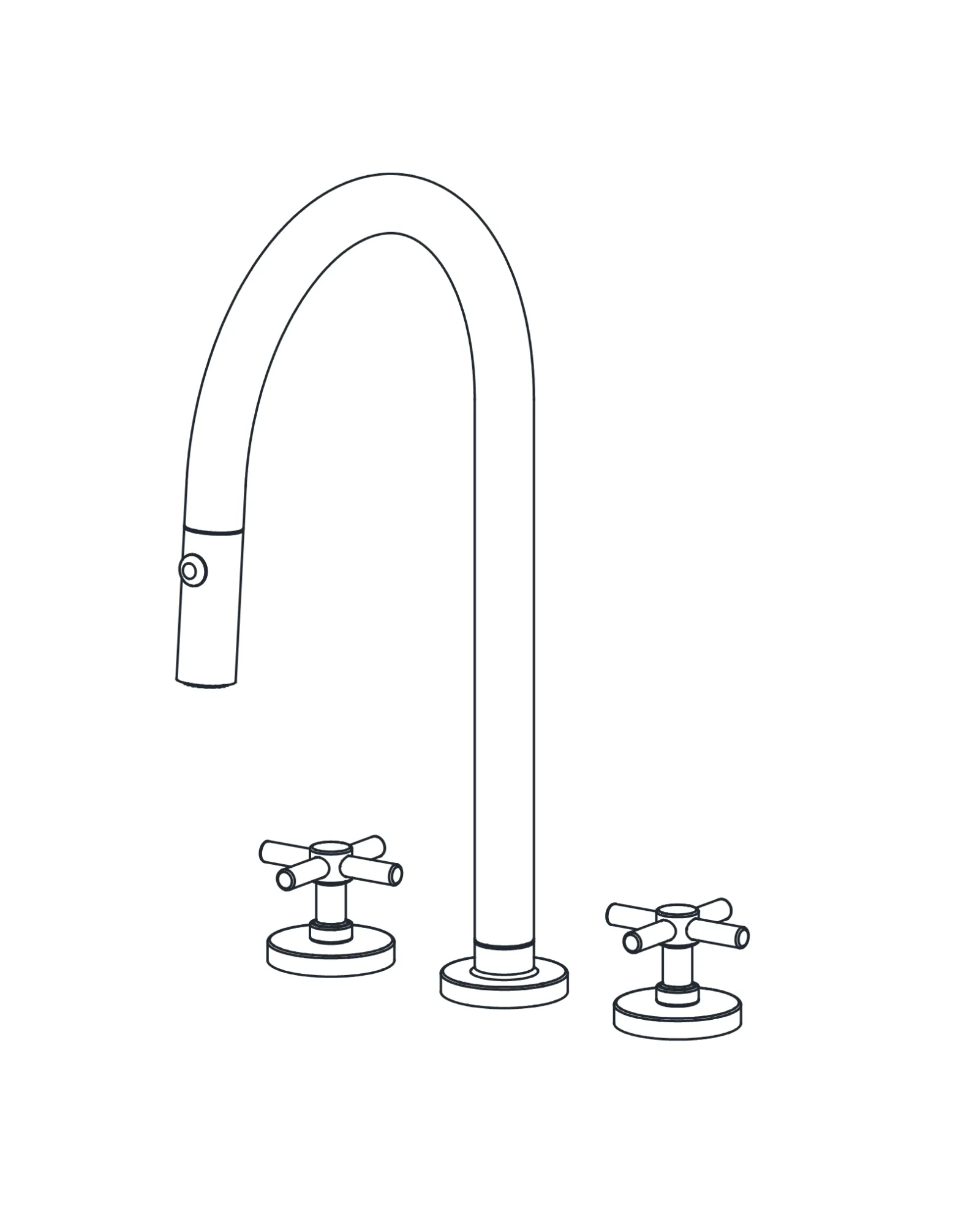 Widespread Pull-Down Kitchen Faucet