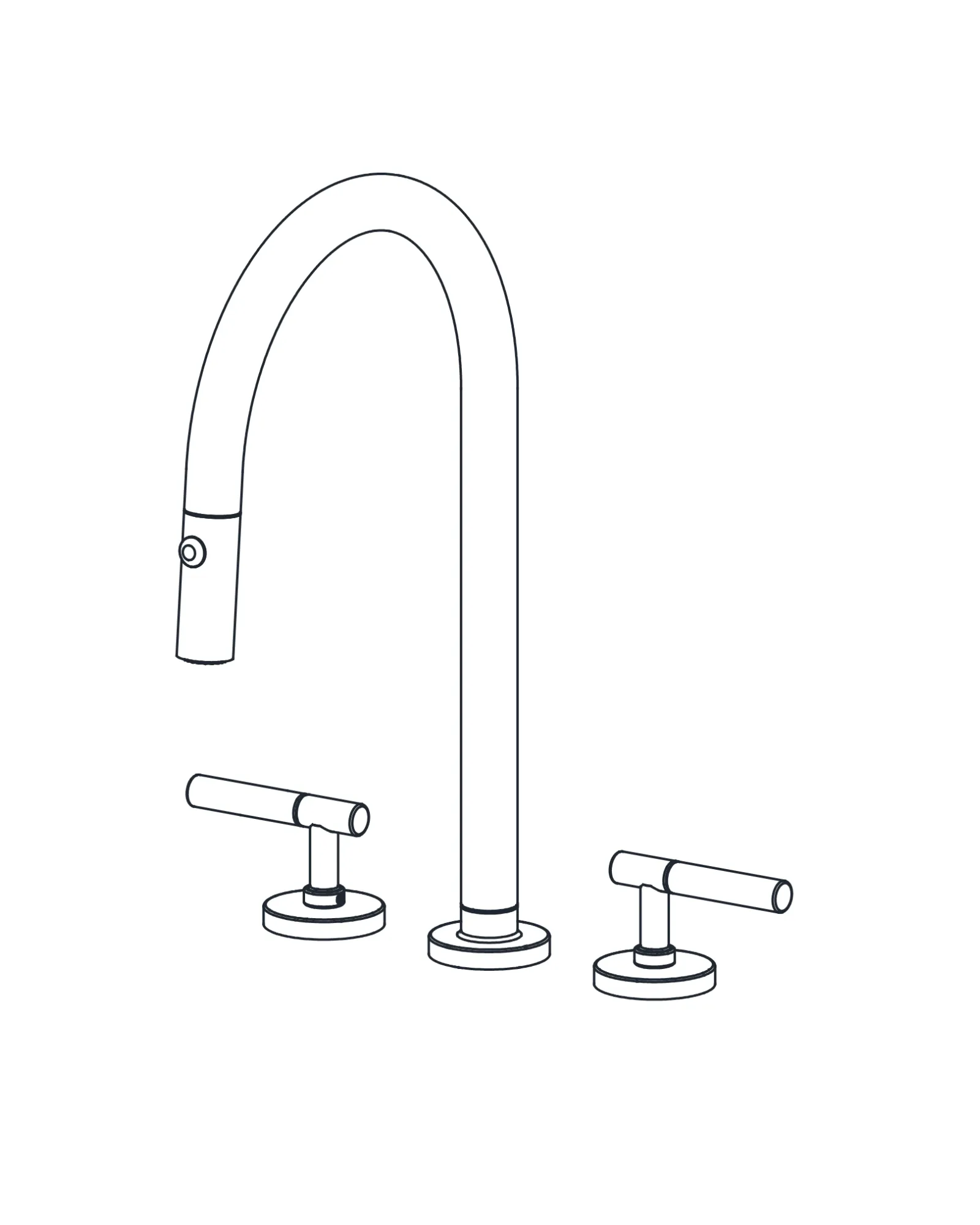 Widespread Pull-Down Kitchen Faucet