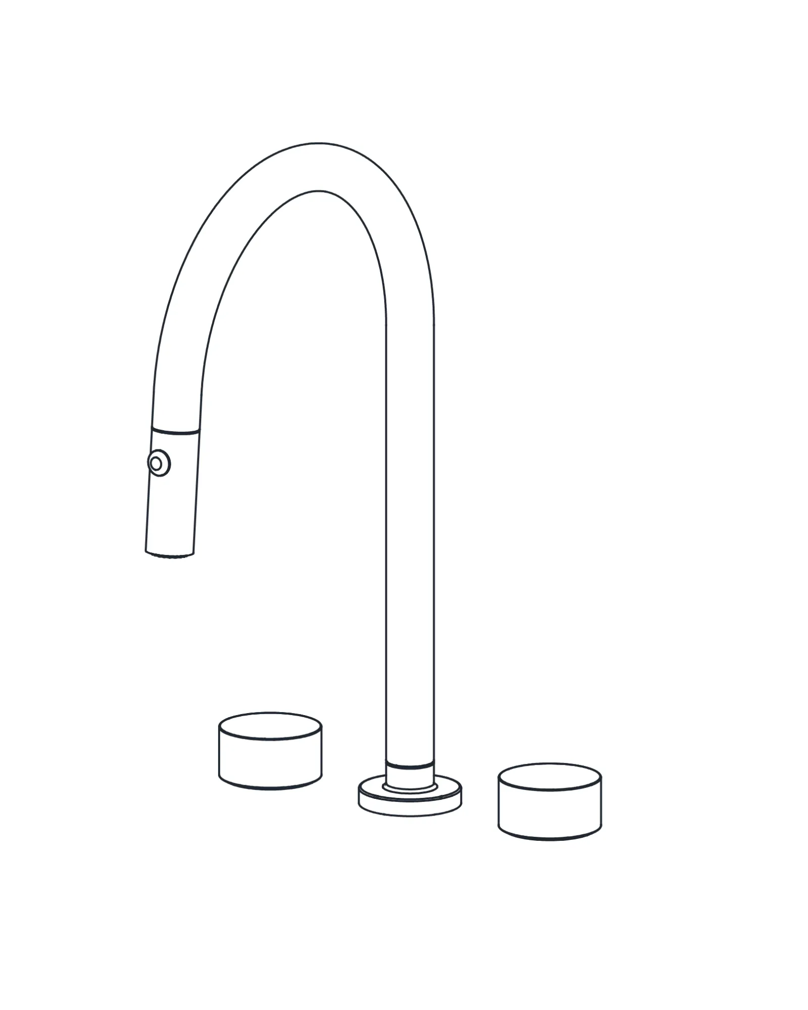 Widespread Pull-Down Kitchen Faucet