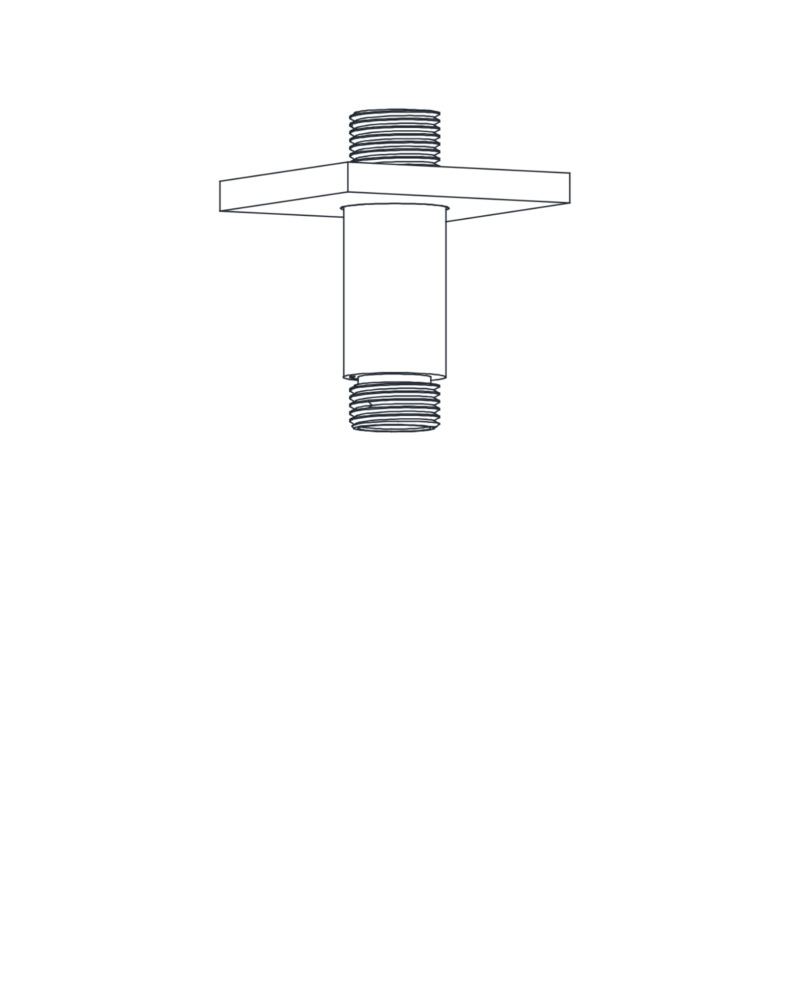 2" Ceiling Shower Arm