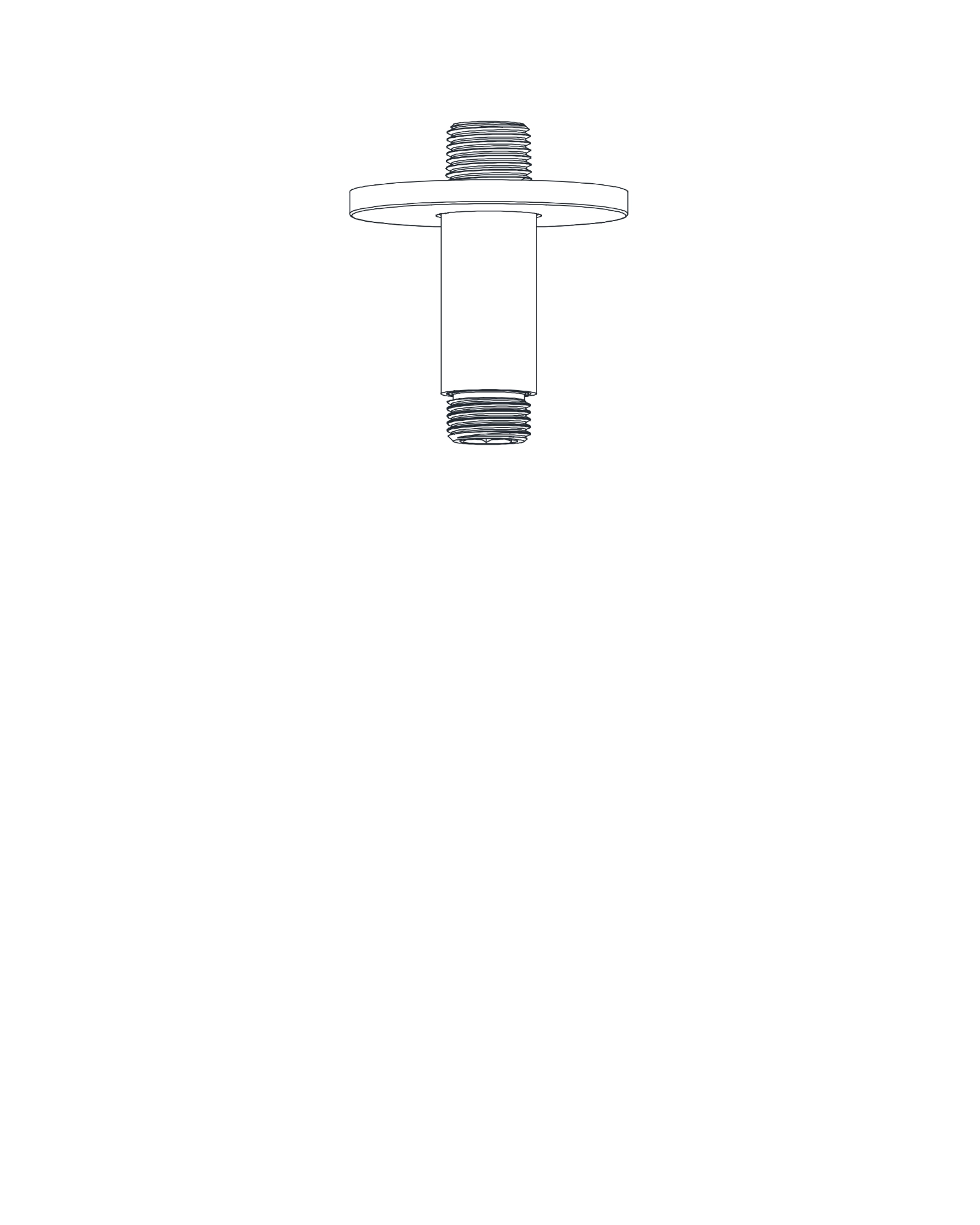 2" Ceiling Shower Arm