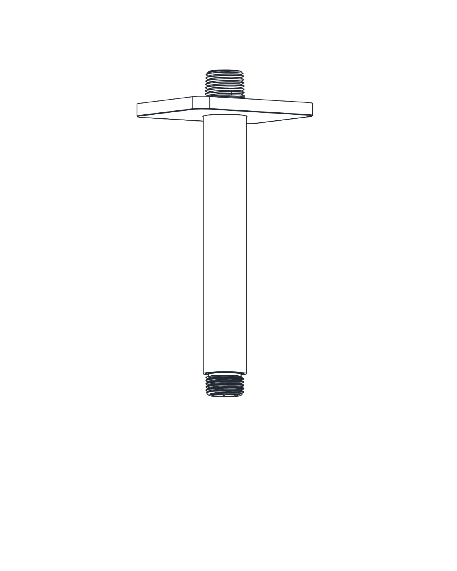 6" Solid Brass Ceiling Shower Arm