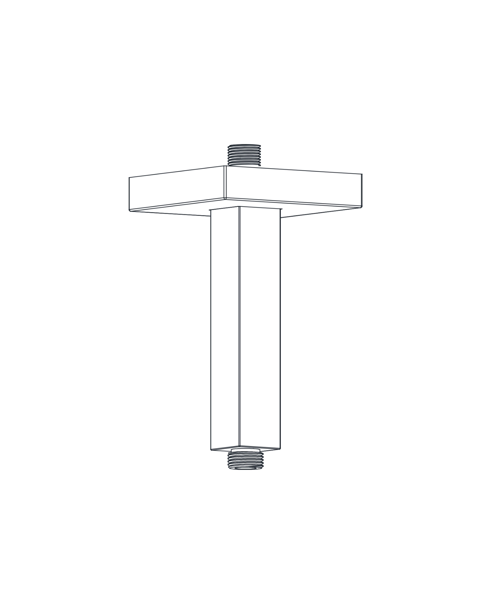 6" Solid Brass Ceiling Shower Arm
