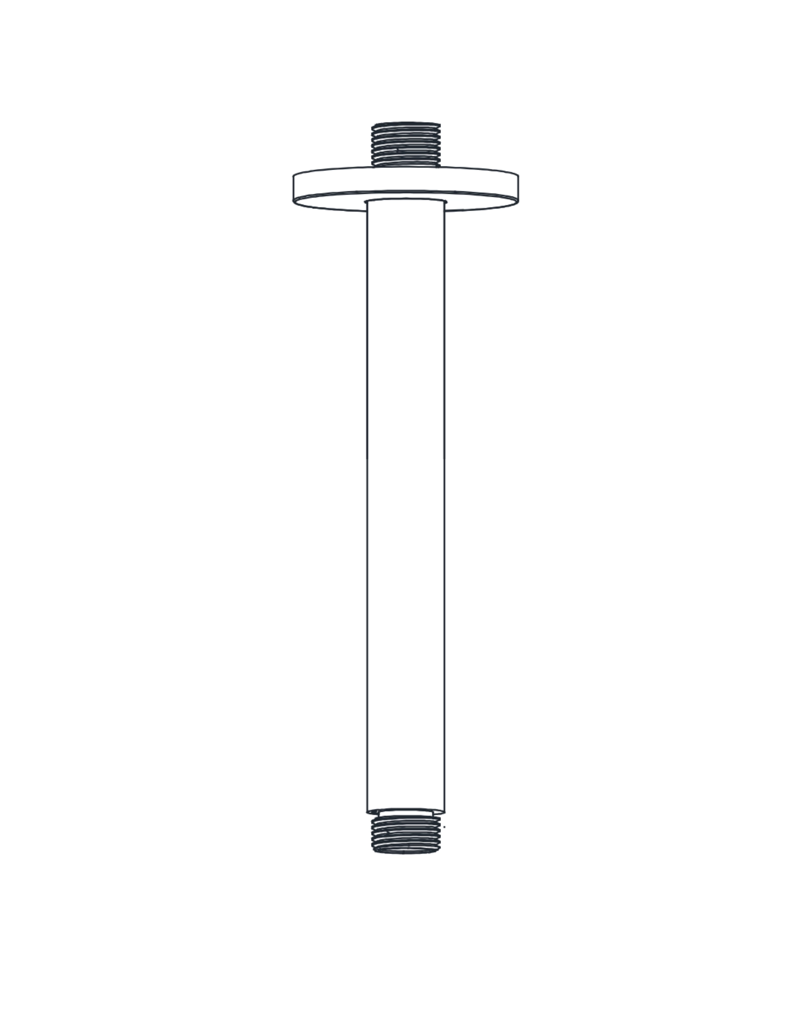 8" Solid Brass Ceiling Shower Arm