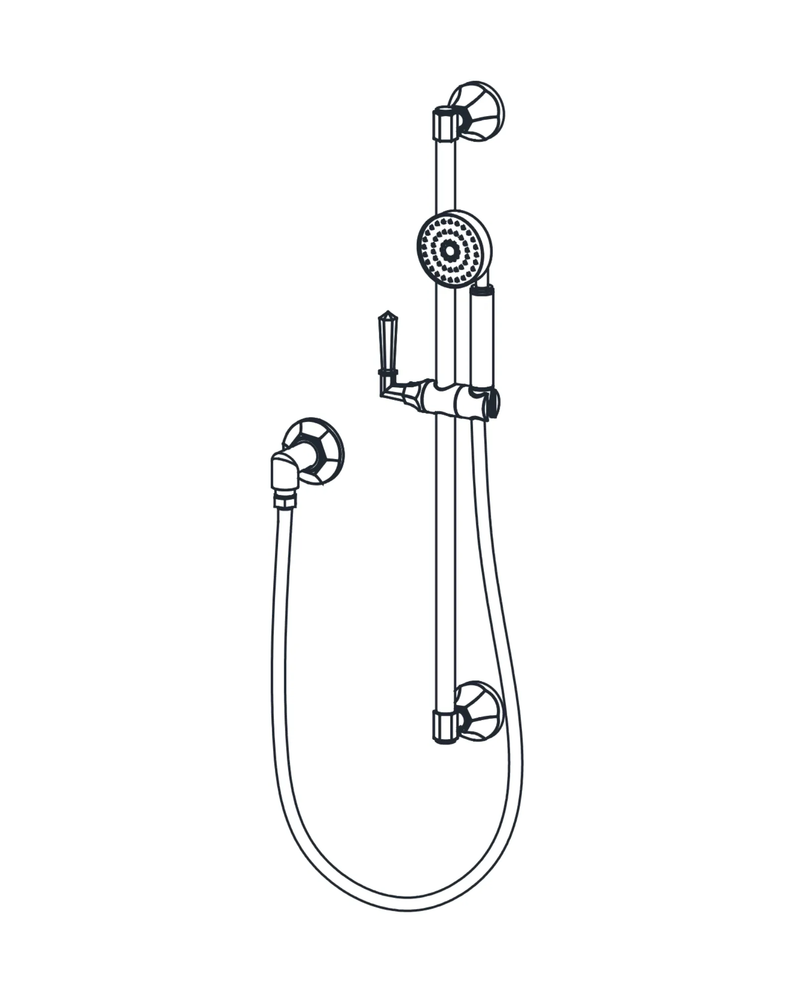28" Slide Bar Handheld Kit (Elbow included)
