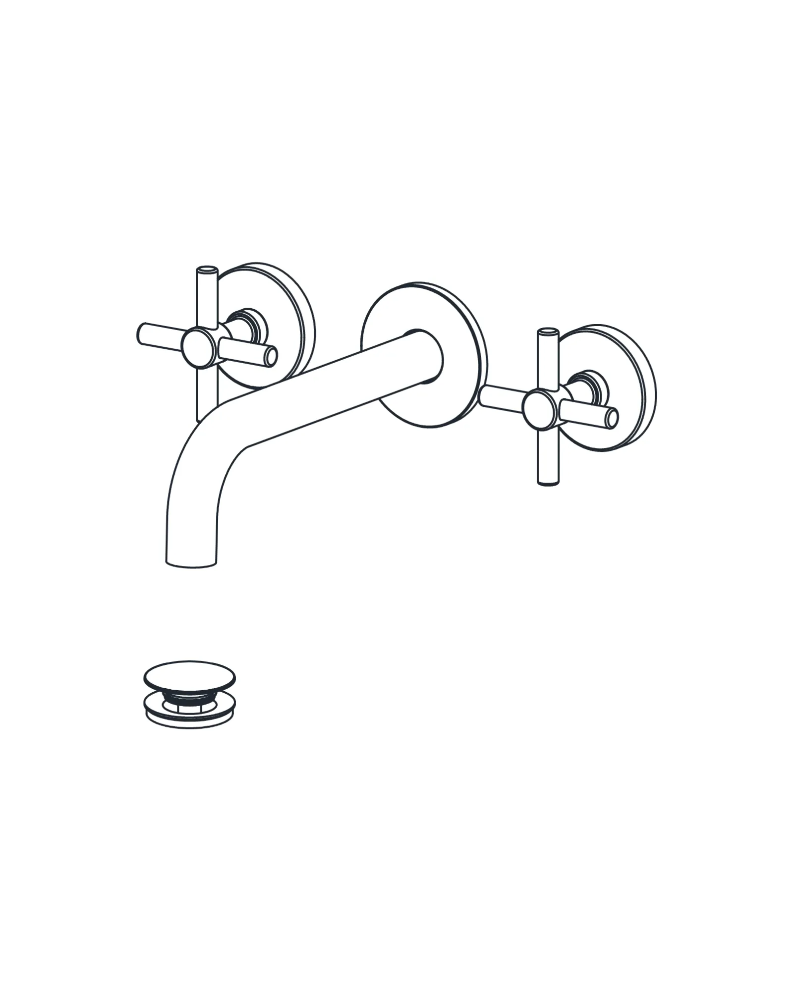 Wall-Mounted Lavatory Faucet
