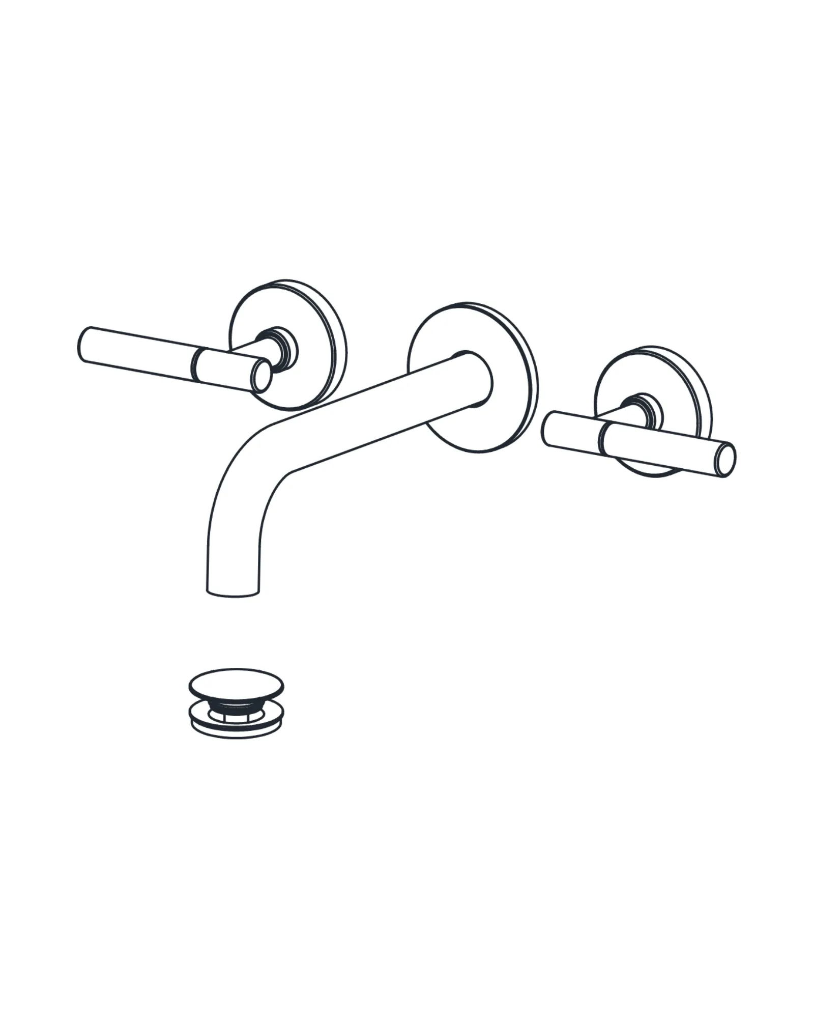 Wall-Mounted Lavatory Faucet