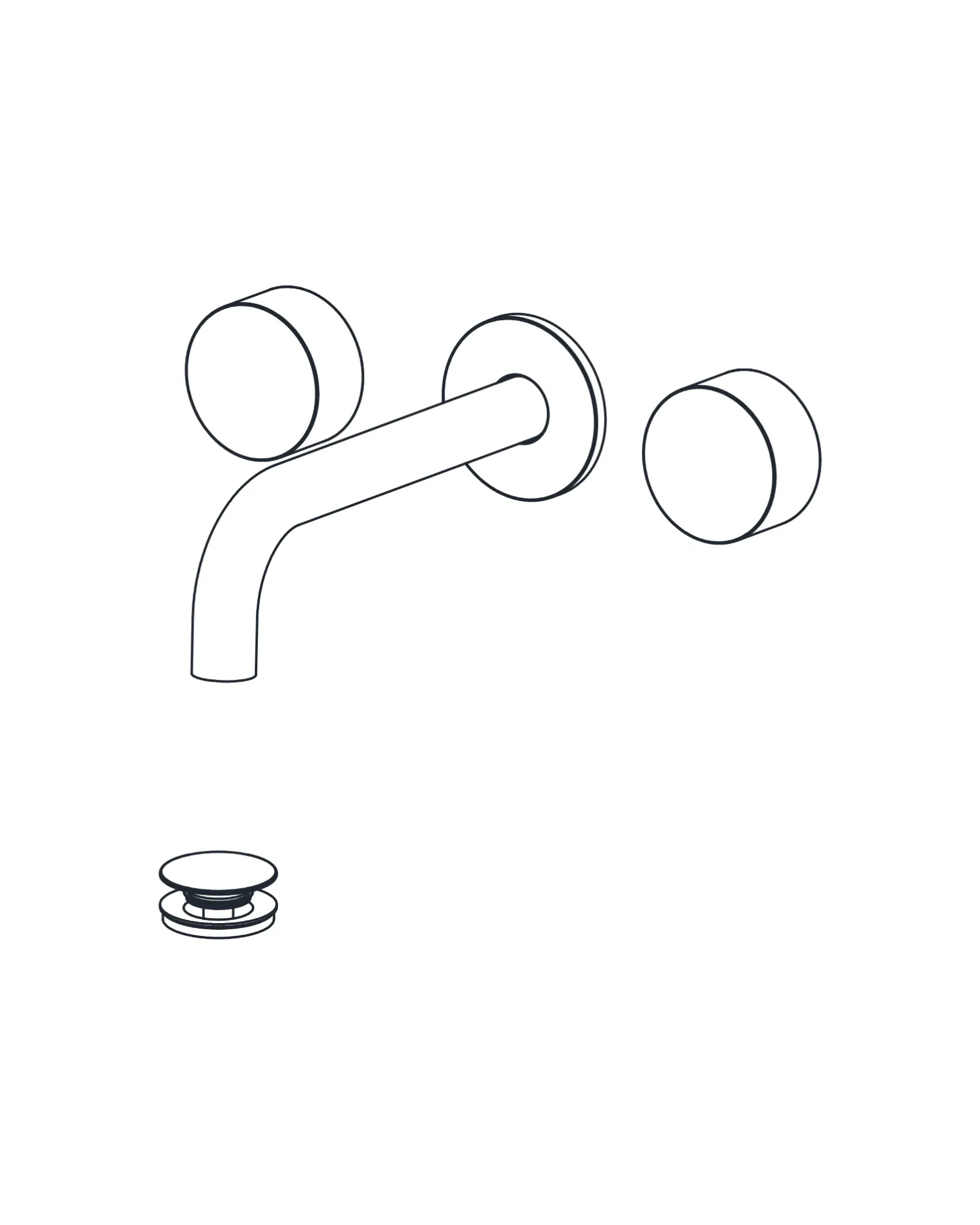 Wall-Mounted Lavatory Faucet