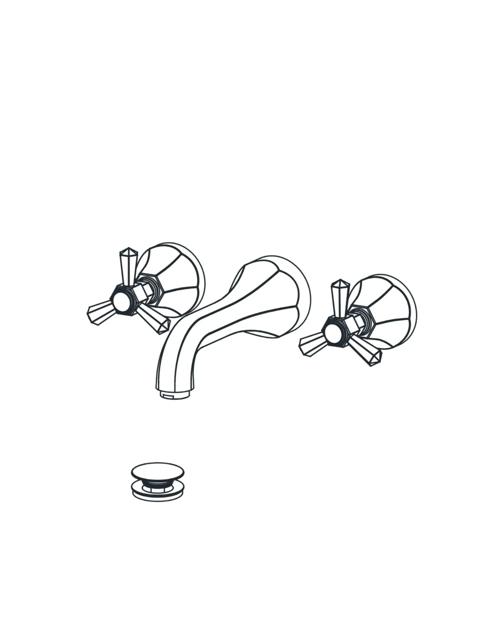 Wall-Mounted Lavatory Faucet