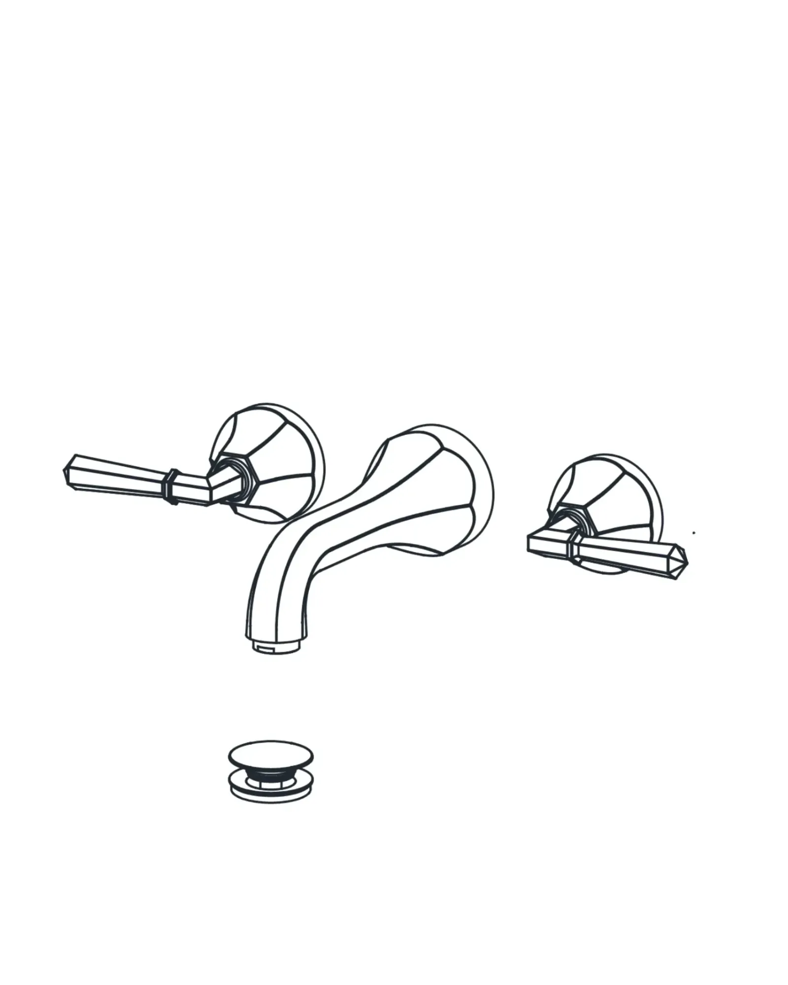 Wall-Mounted Lavatory Faucet
