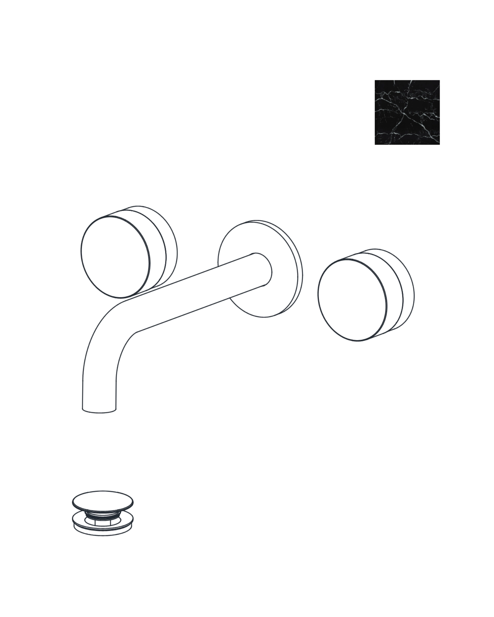 Wall-Mounted Lavatory Faucet