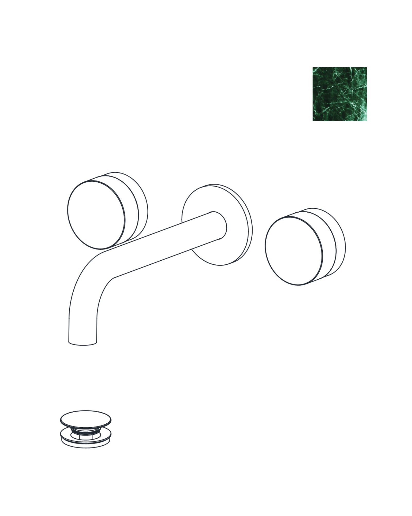 Wall-Mounted Lavatory Faucet