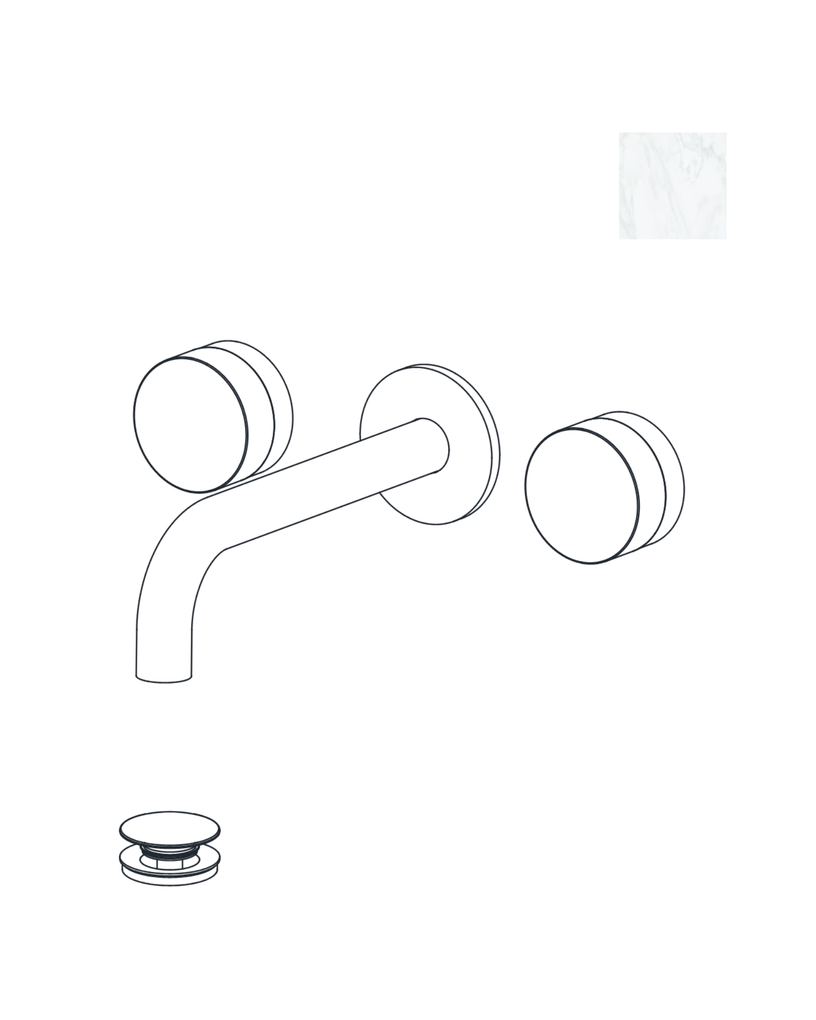 Wall-Mounted Lavatory Faucet