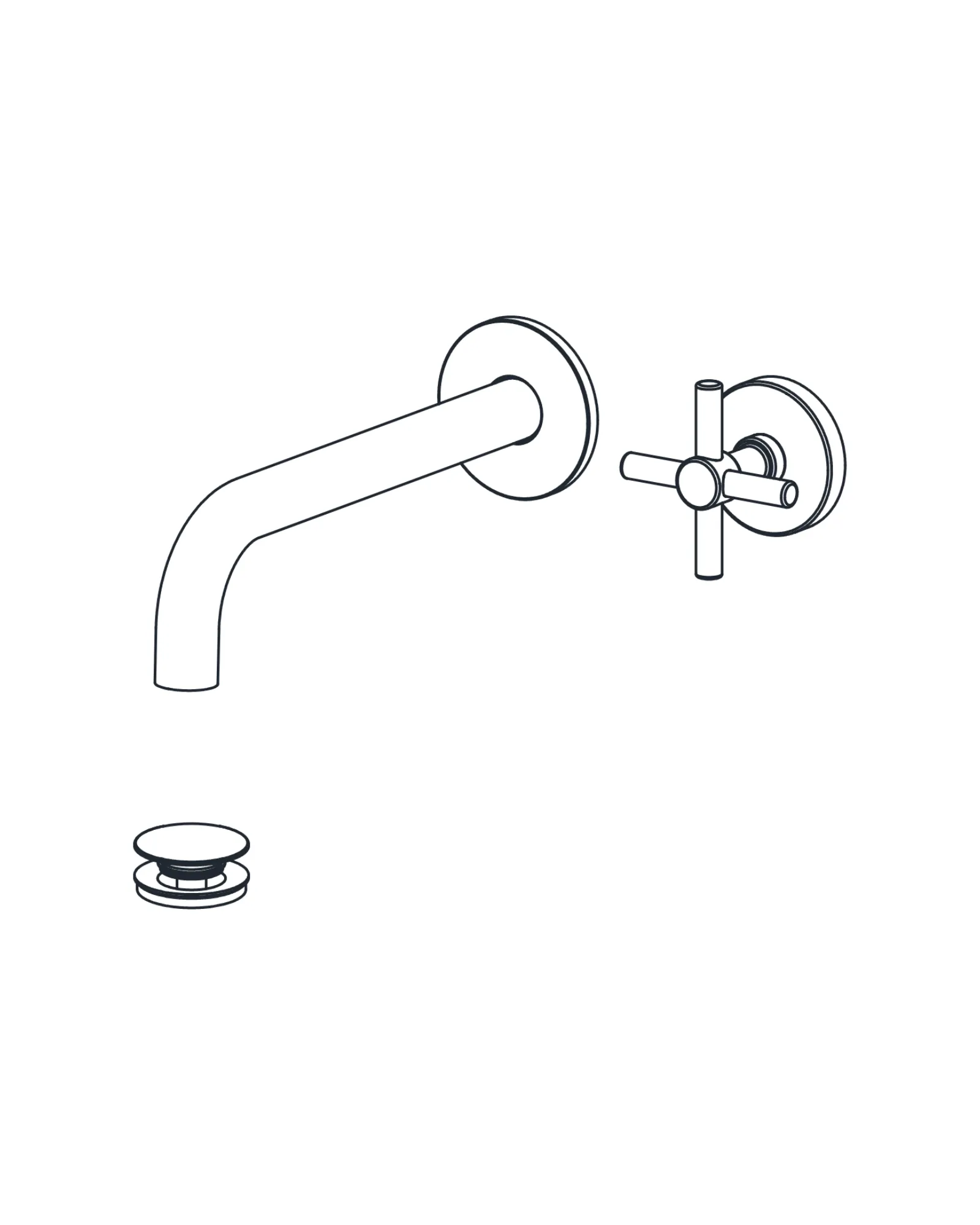 Wall-Mounted Lavatory Faucet