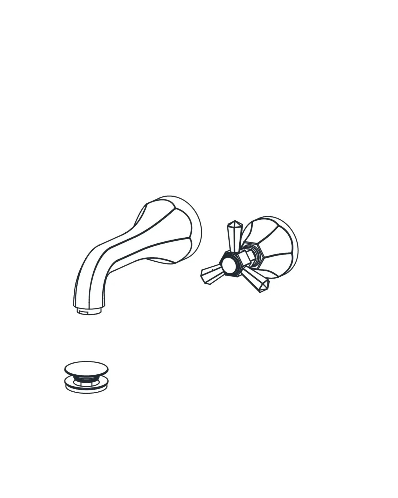 Wall-Mounted Lavatory Faucet