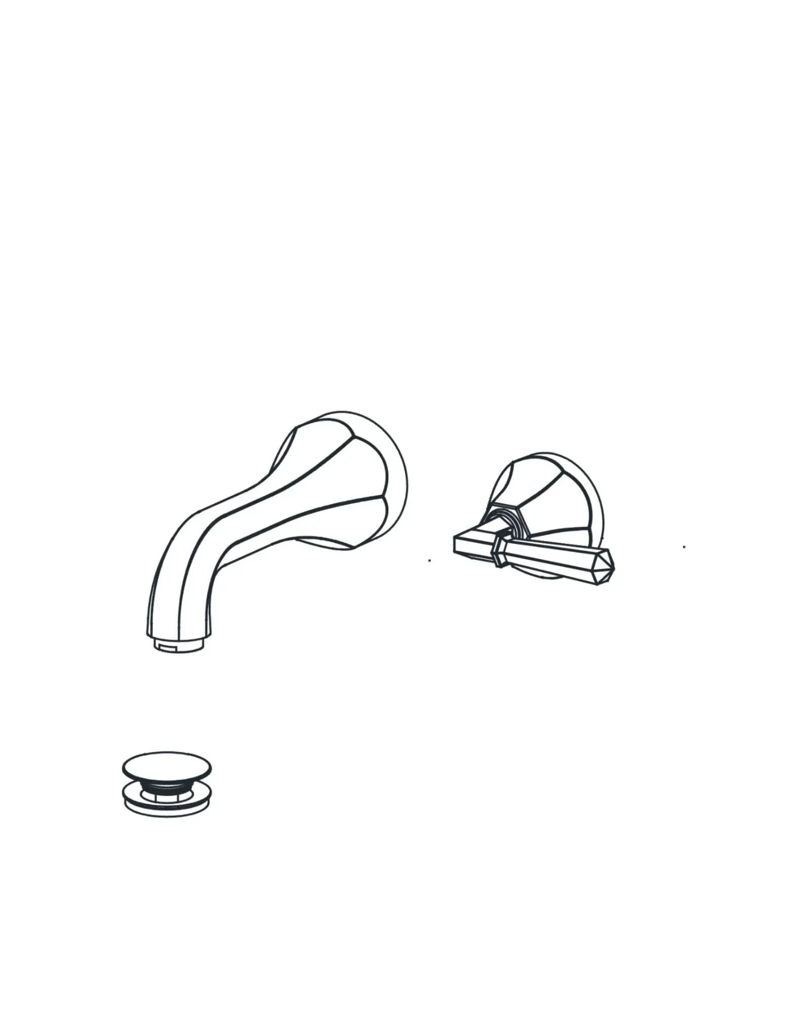 Wall-Mounted Lavatory Faucet