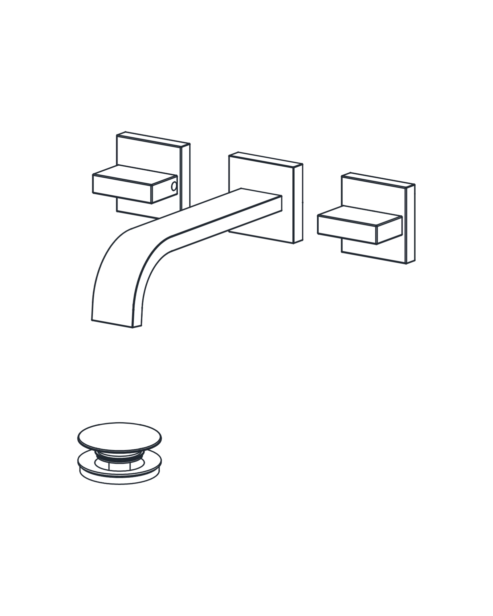 Wall-Mounted Lavatory Faucet