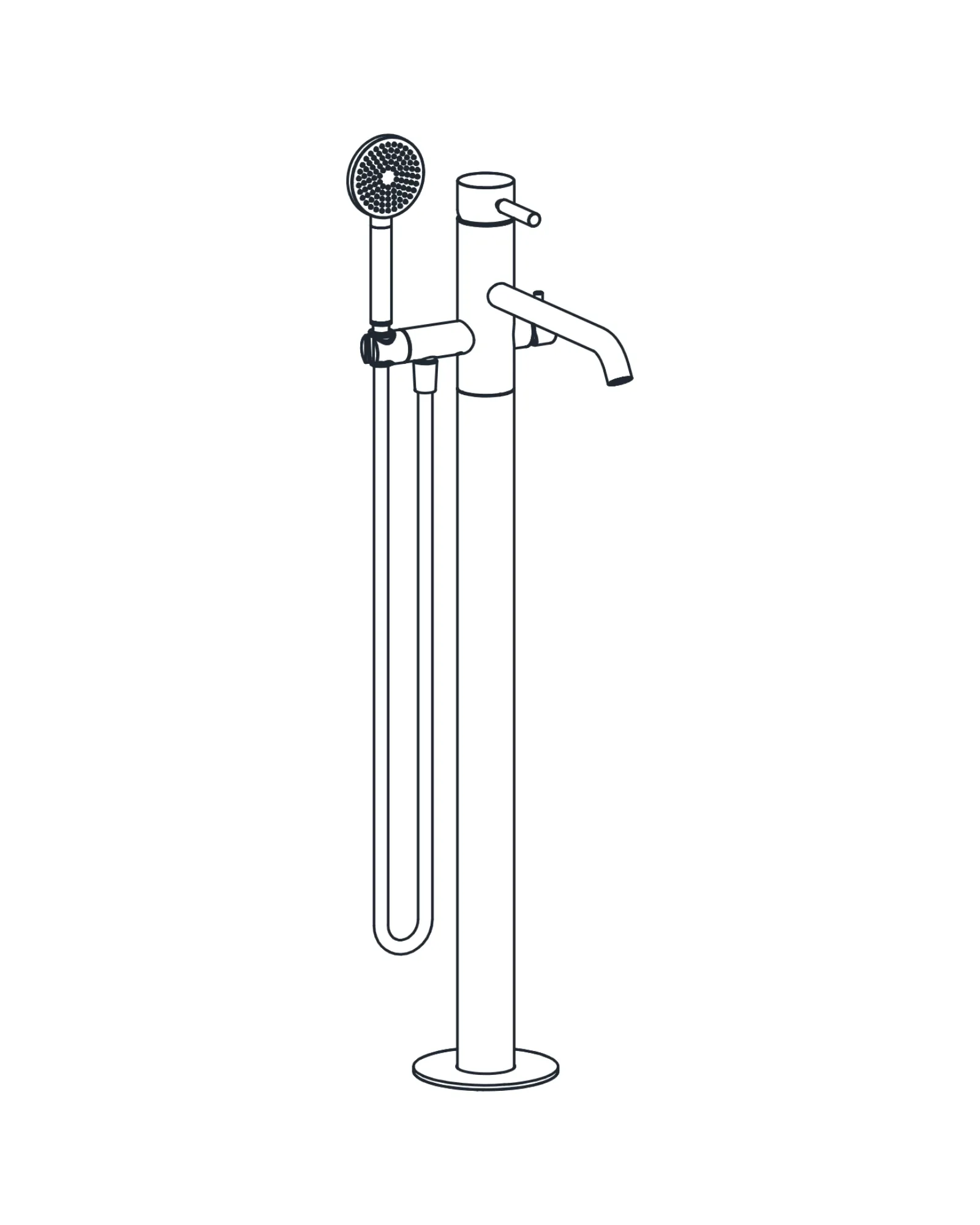 Floor-Mounted Tub Filler