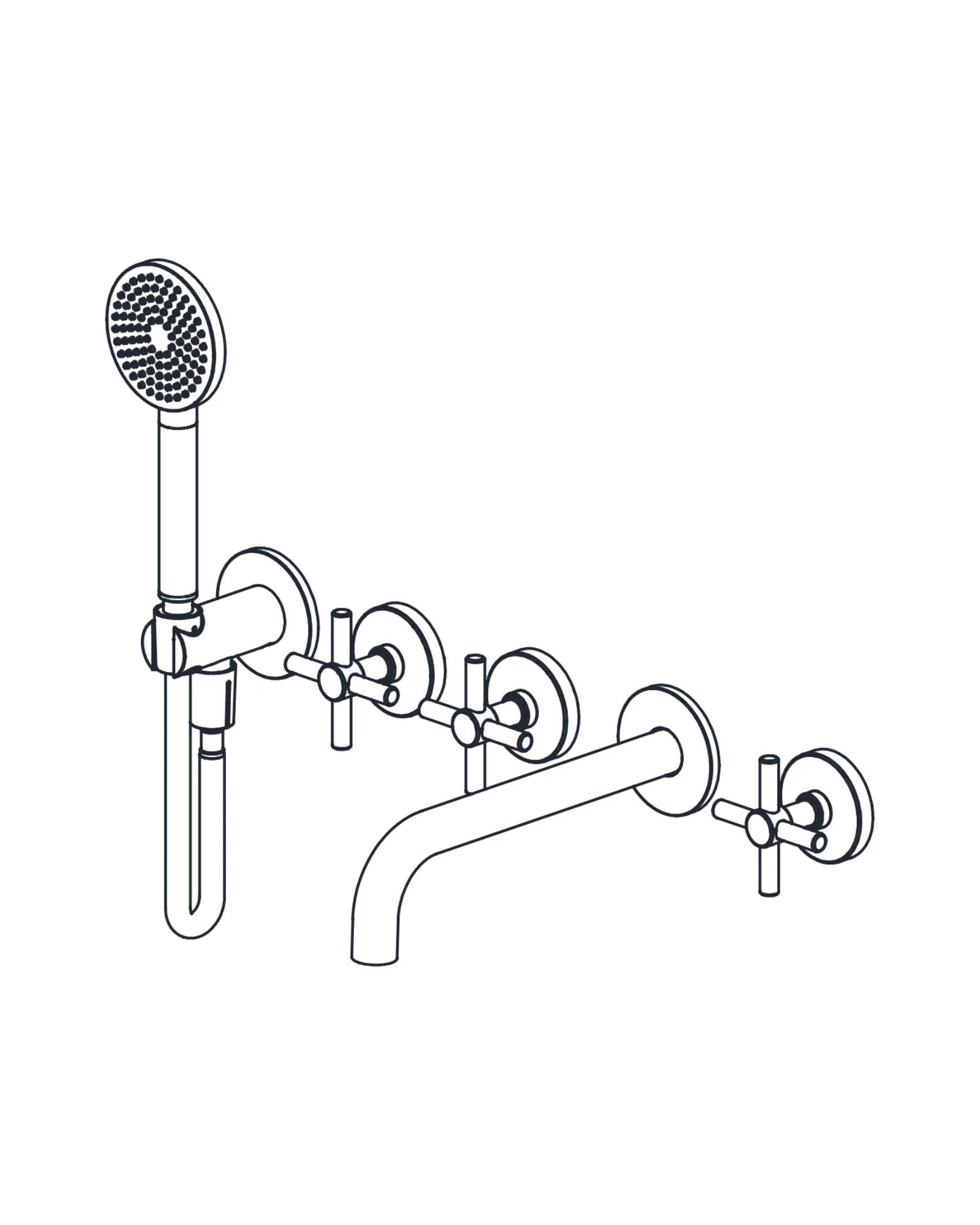 Wall-mount Tub Filler