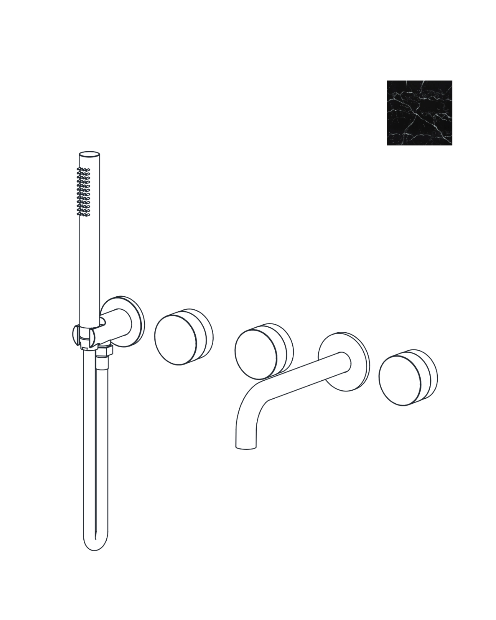 Wall-mount Tub Filler