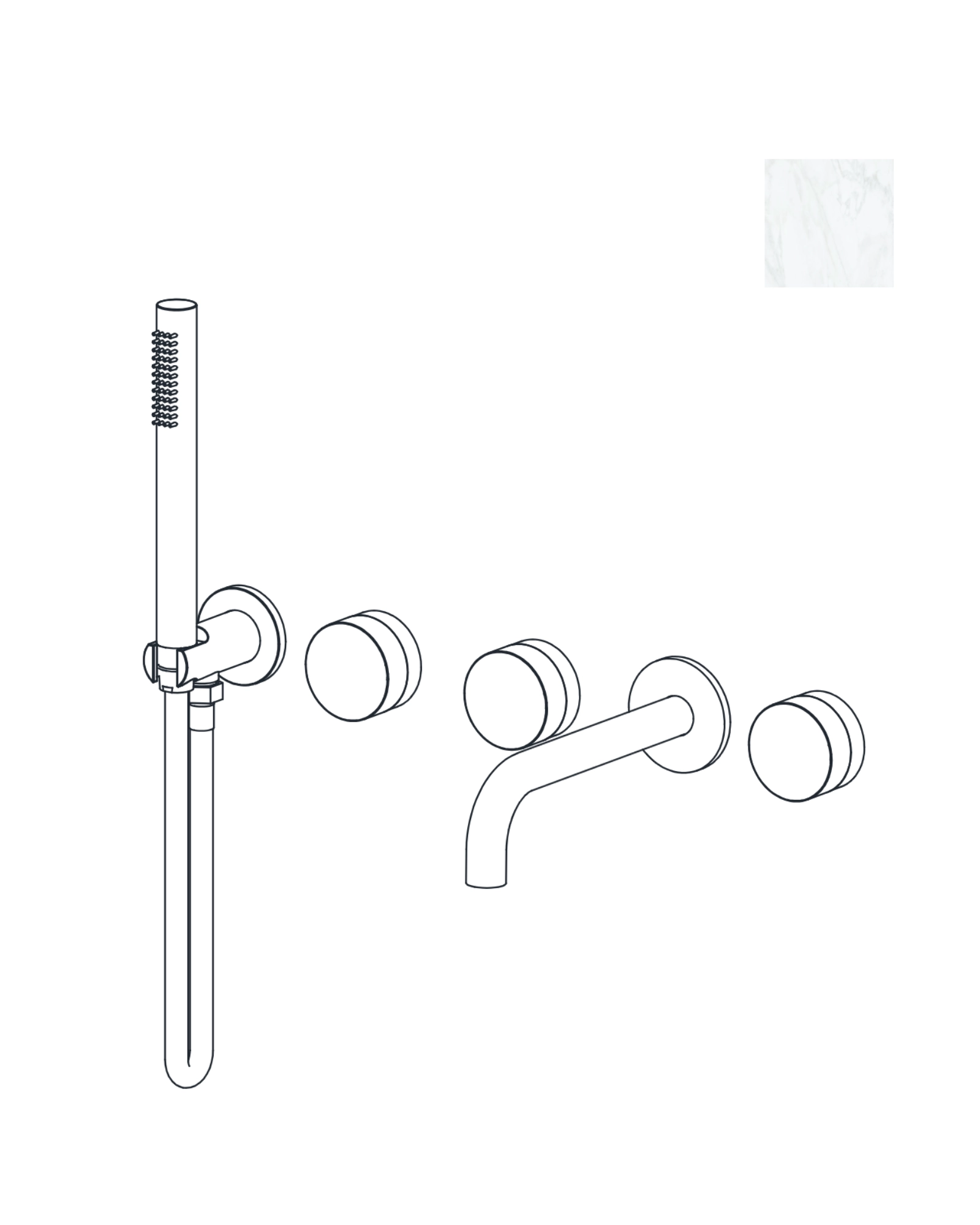 Wall-mount Tub Filler