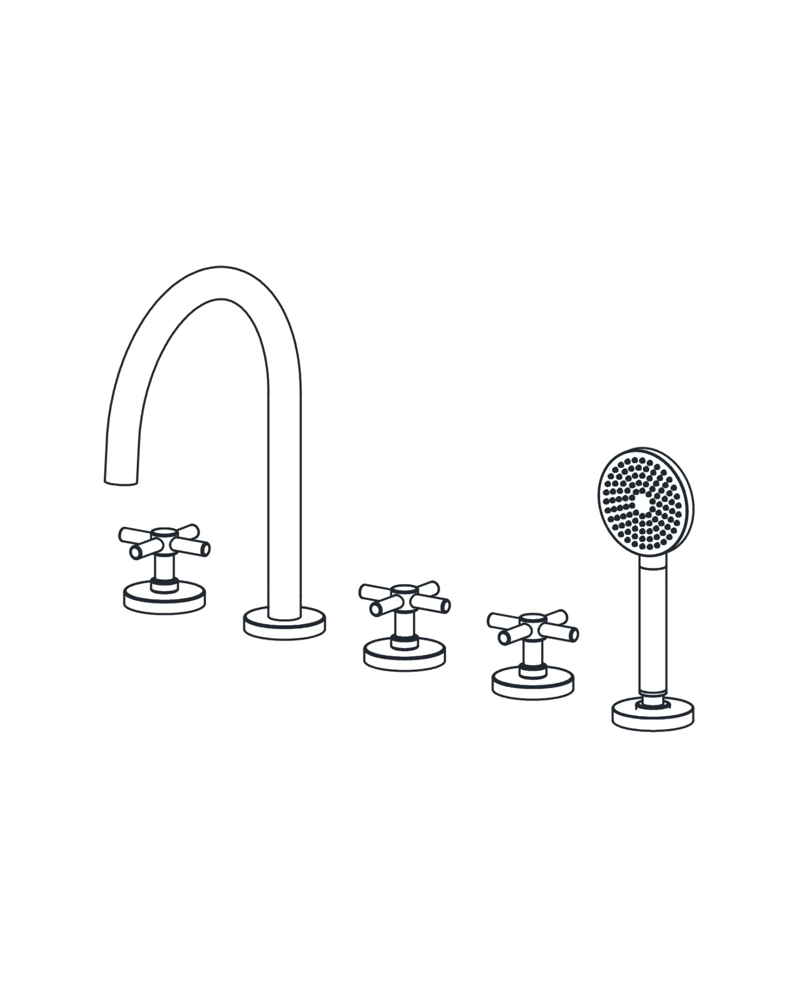 Deck-Mounted Tub Filler