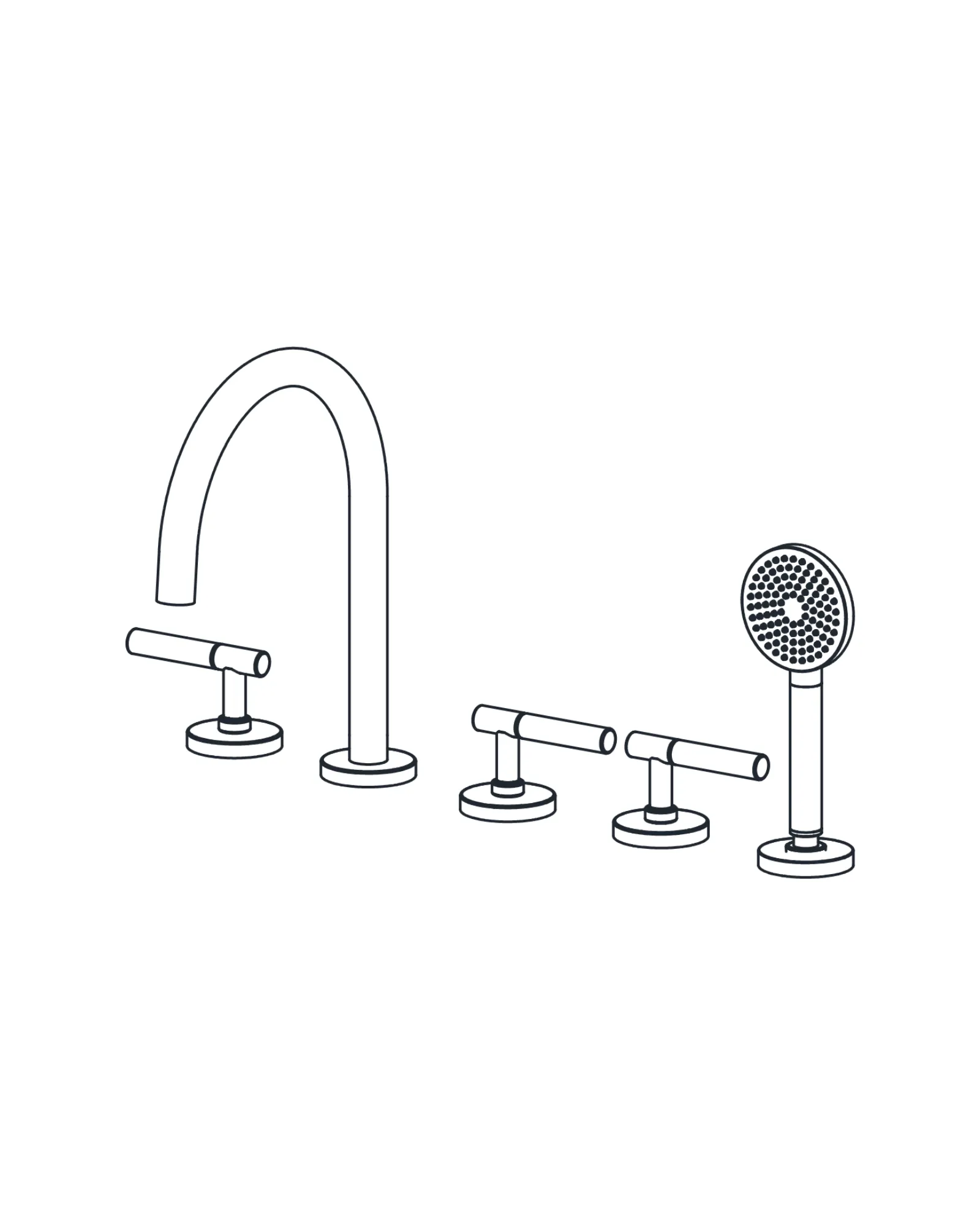 Deck-Mounted Tub Filler