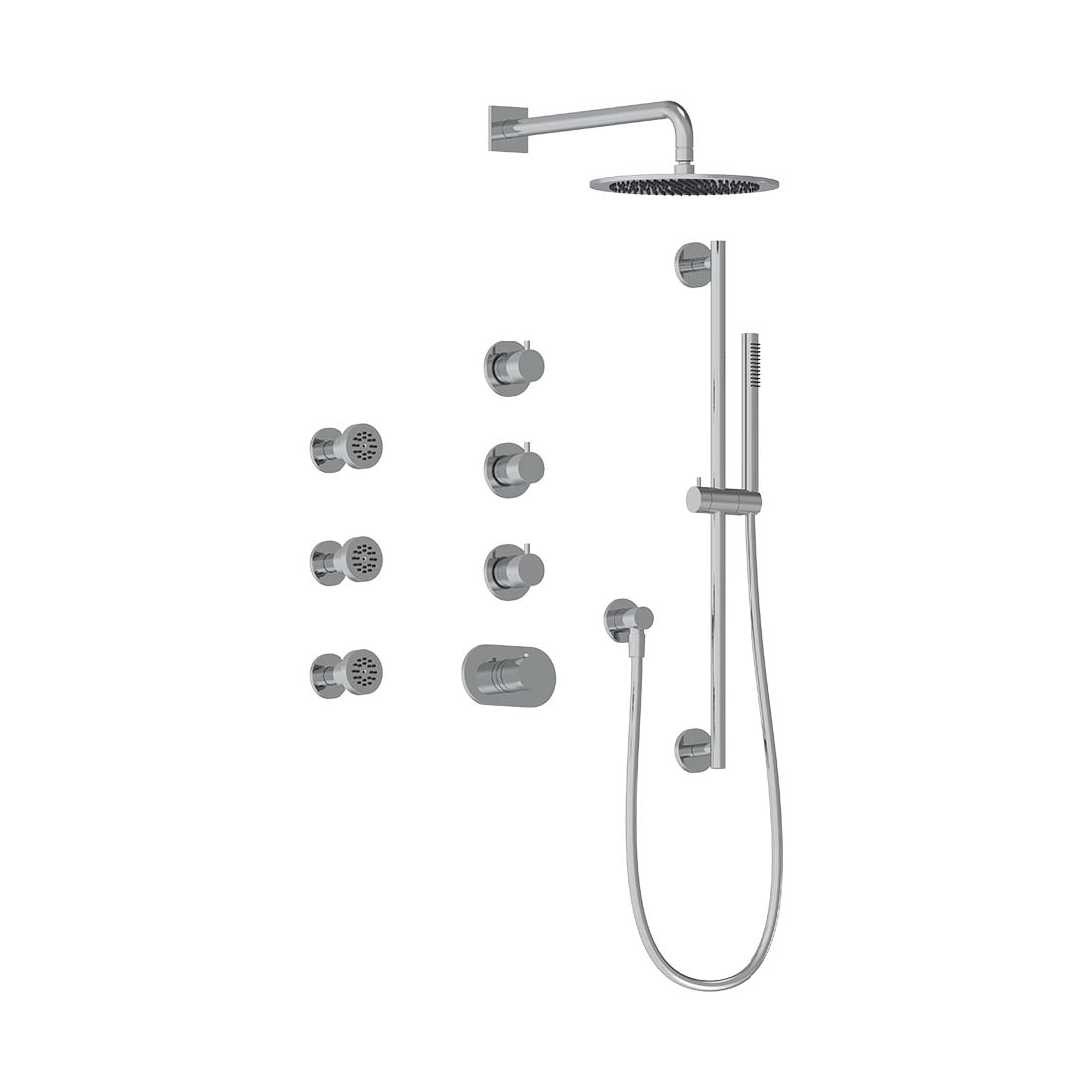 3-Way Thermostatic Shower Trim Set