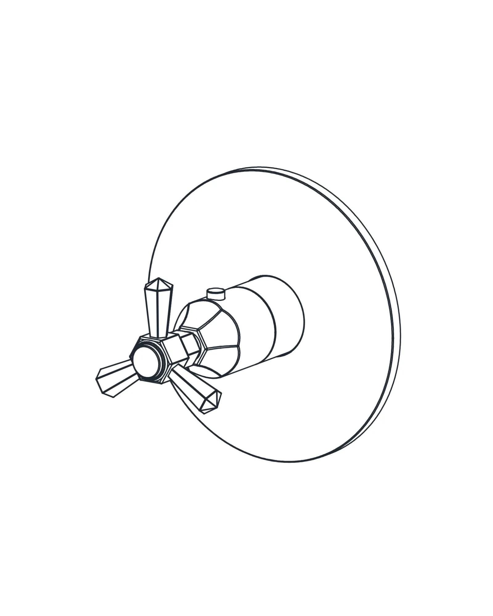 3/4" Round Thermostatic Valve Trim