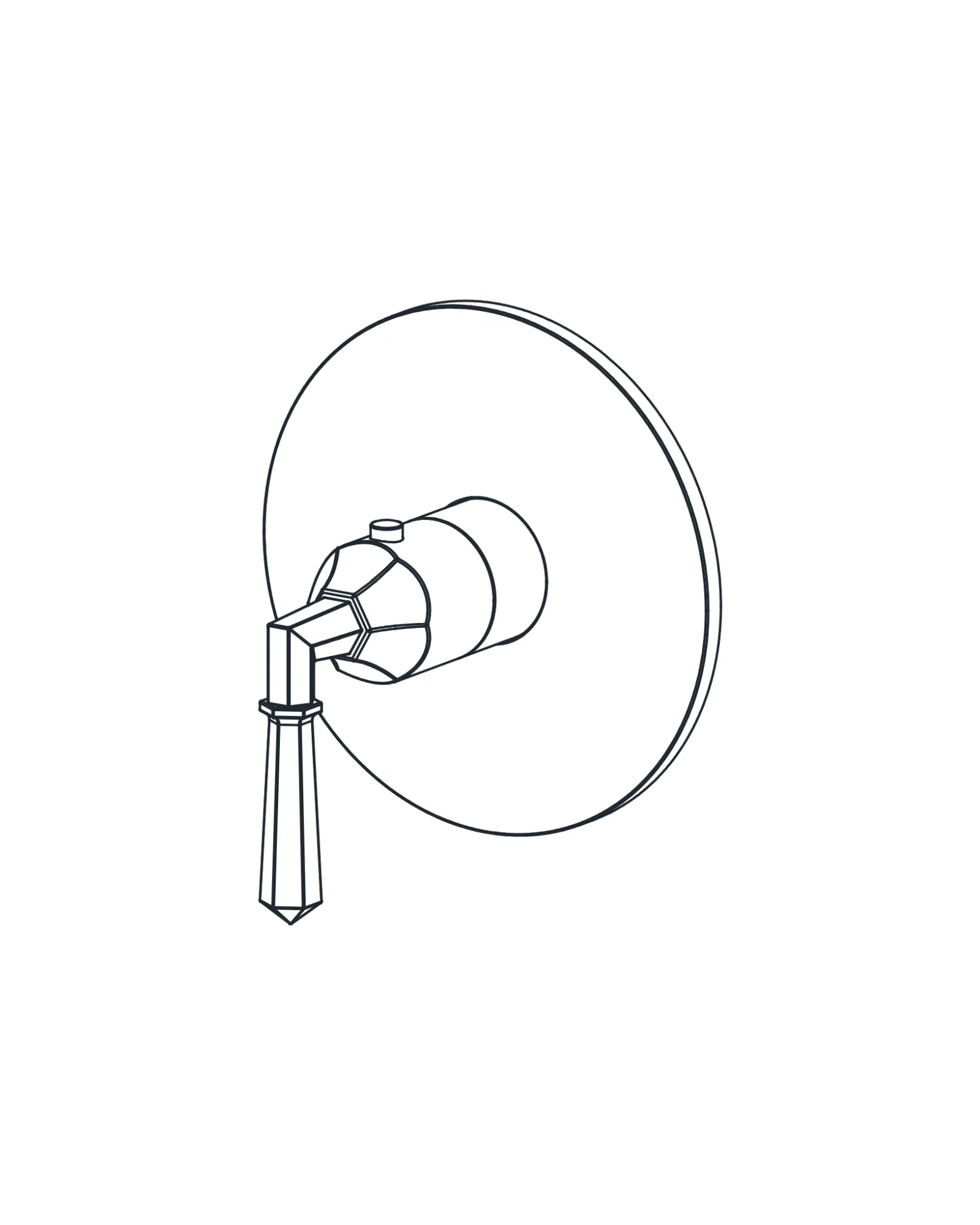 3/4" Round Thermostatic Valve Trim