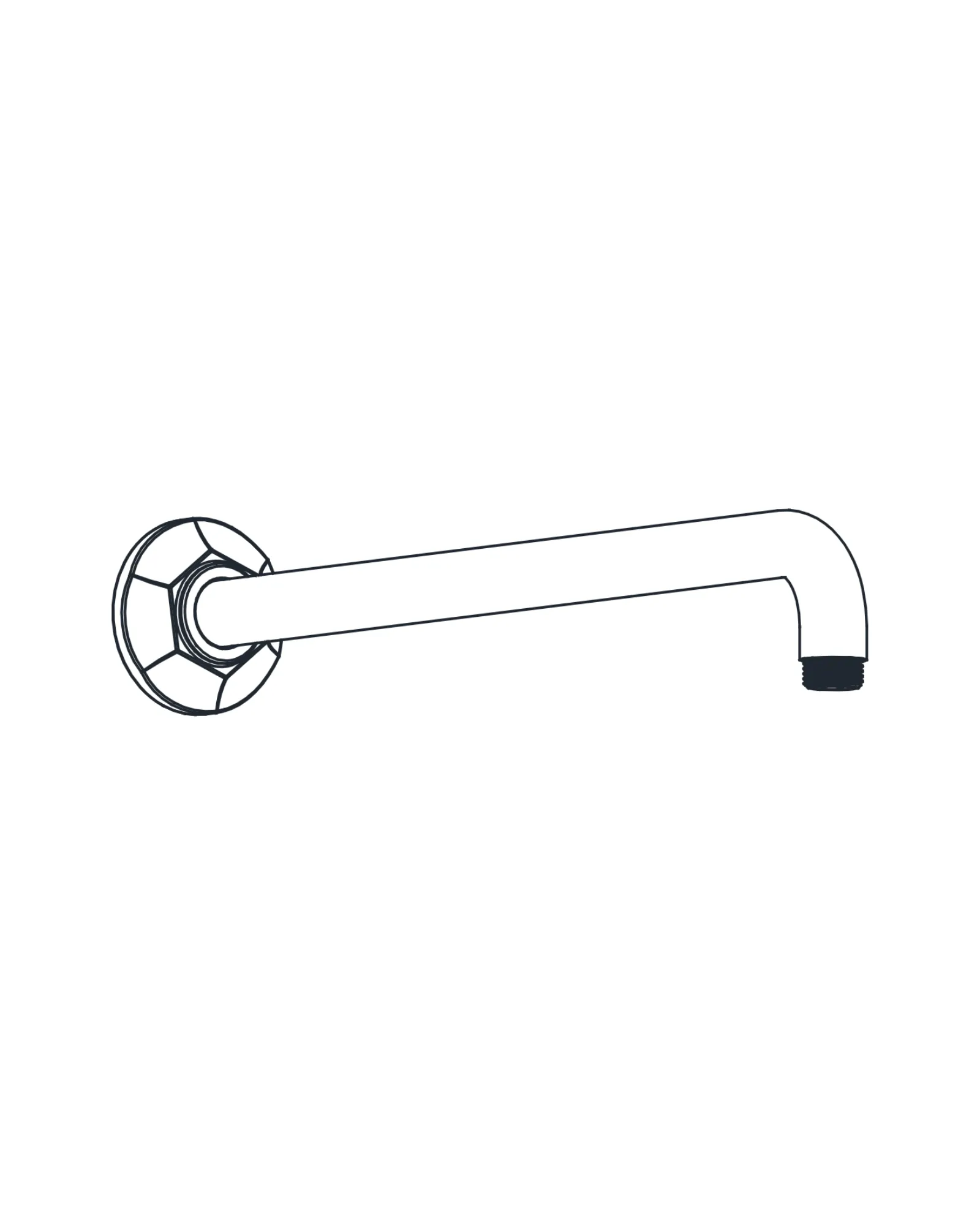 16" Wall Mount Shower Arm