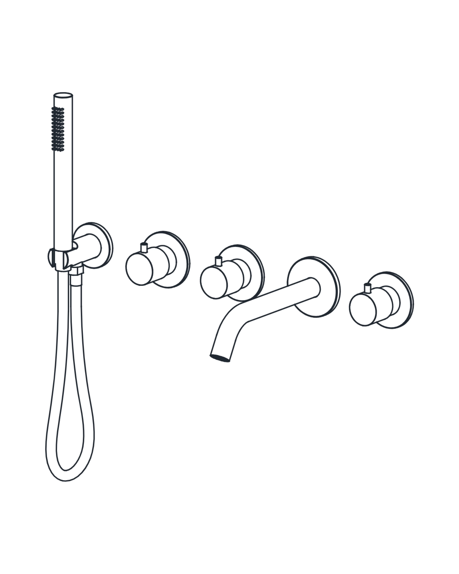 Wall-mount Tub Filler