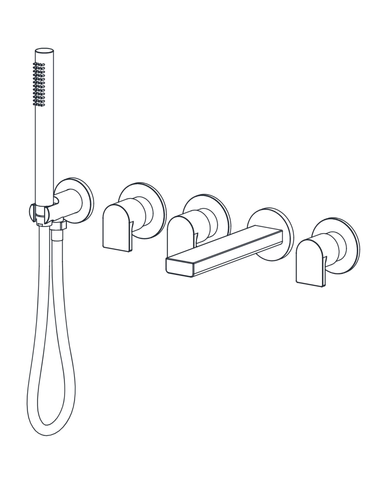 Wall-mount Tub Filler