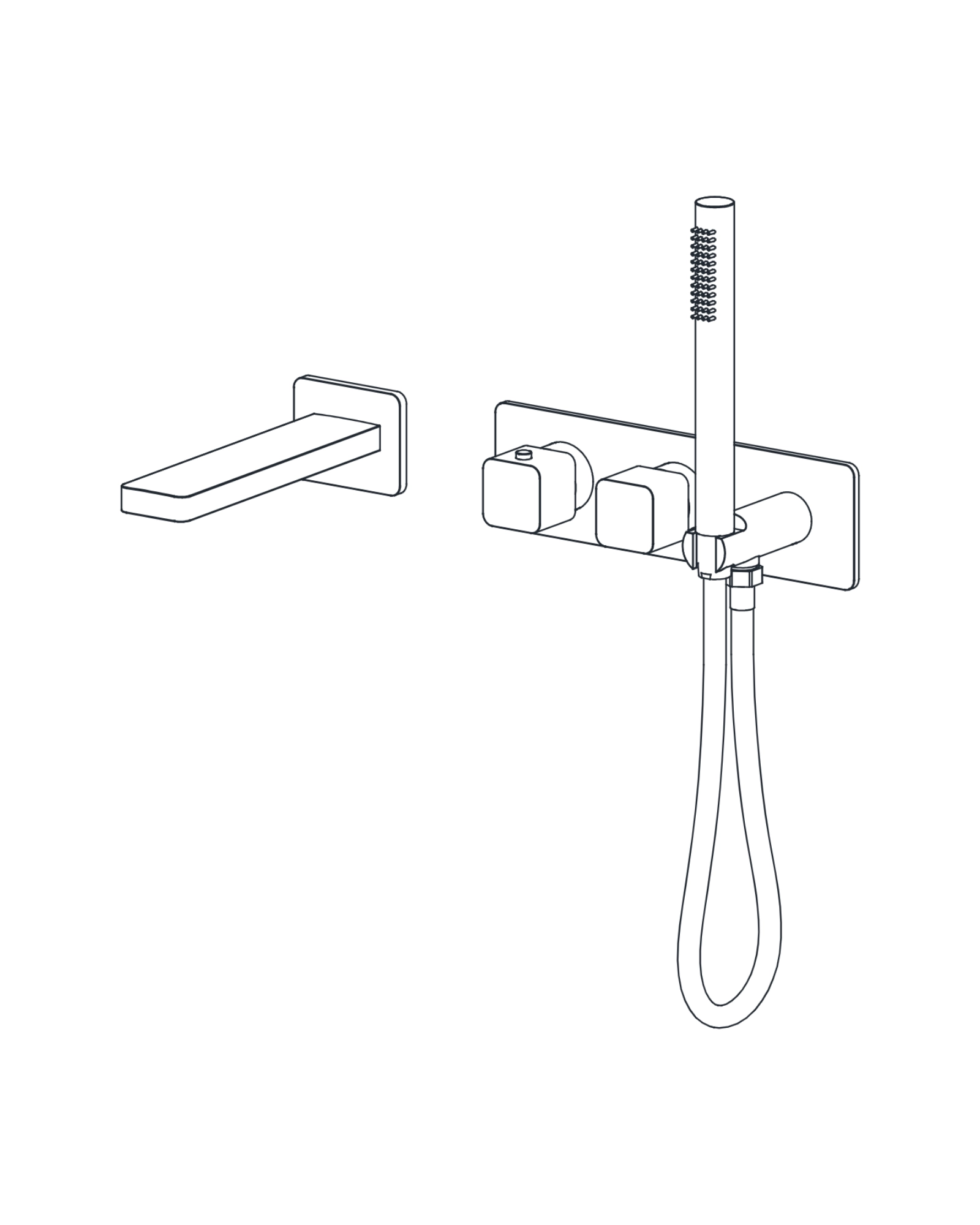 Wall-mount Tub Filler