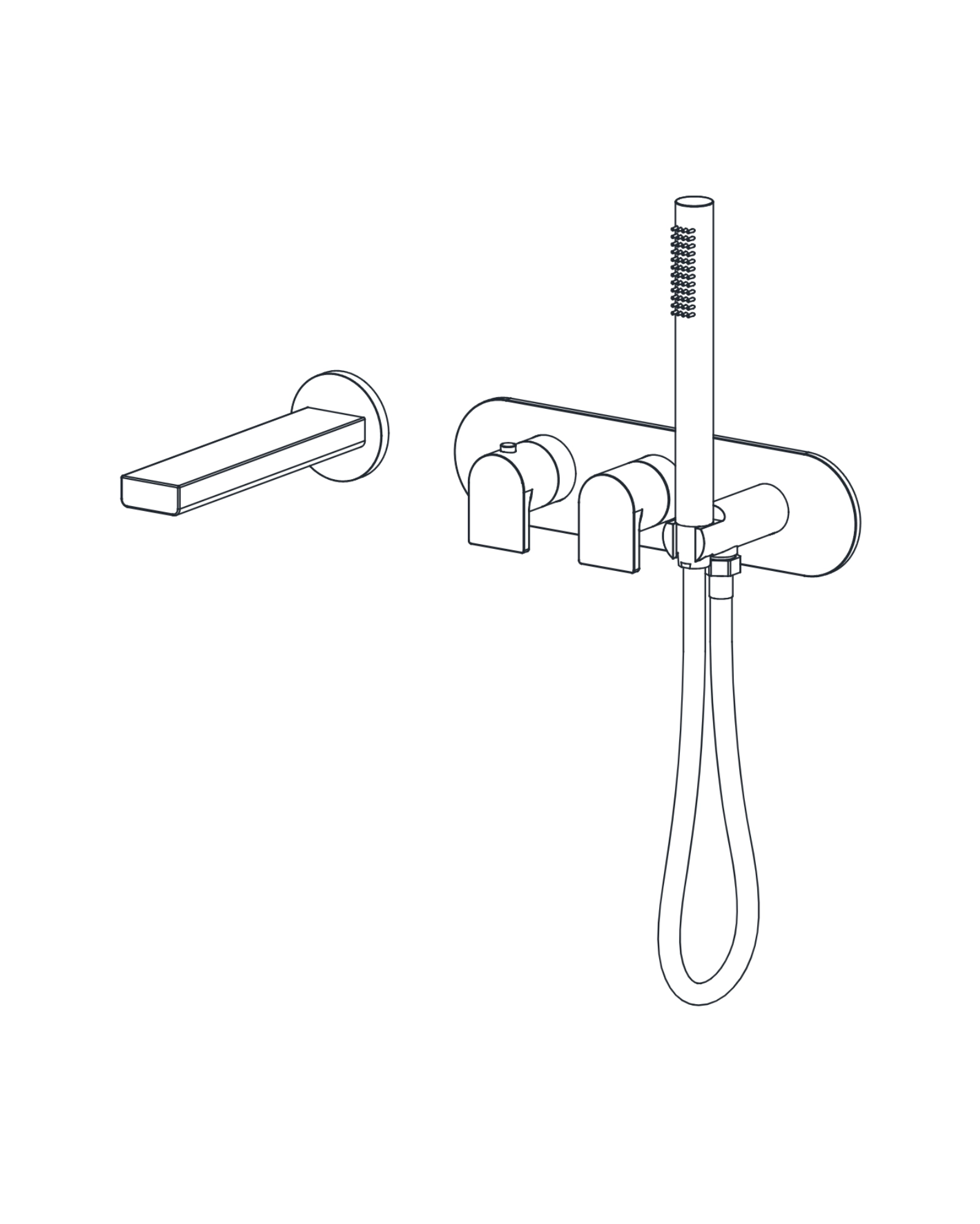 Wall-mount Tub Filler