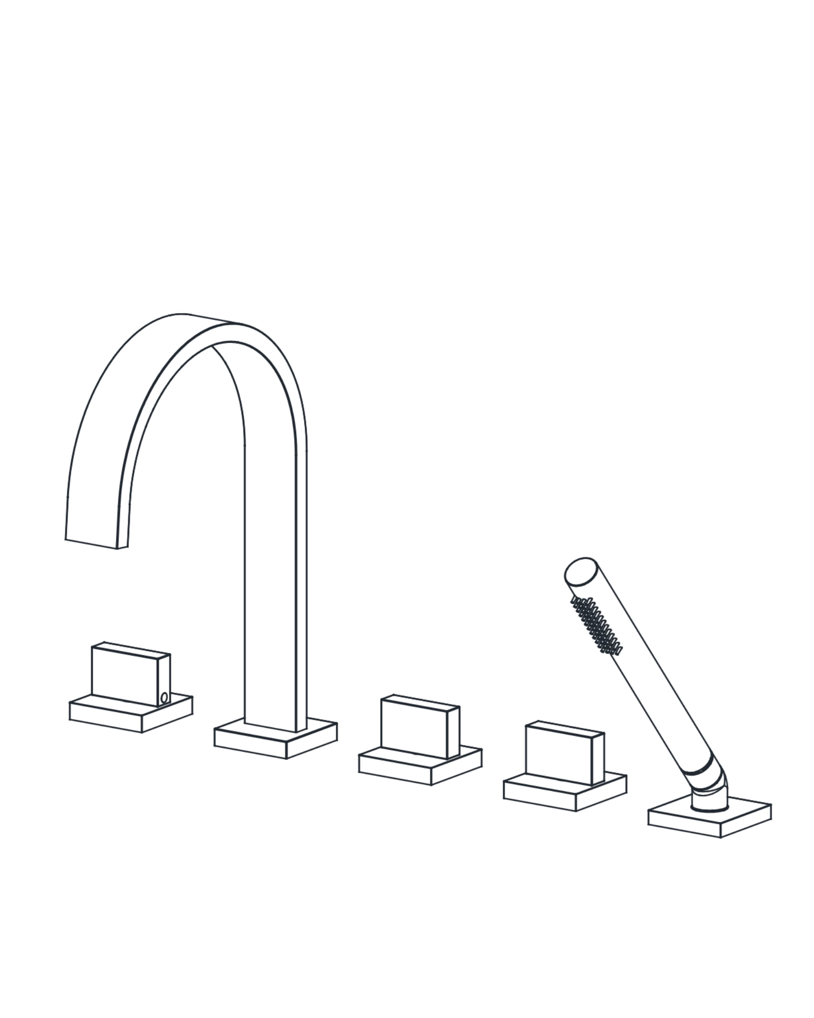 Deck-Mounted Tub Filler